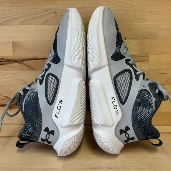 UnderArmour FLOW Breakthru Mod Gray White Basketball Shoes W8 - Picture 5 of 9